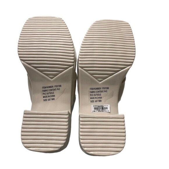 Torrid Womens New Cream Y2K Chunky Heel Jelly Criss Cross Heel Sandals 11WW - Picture 8 of 9